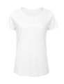 Dames T-shirt Organisch B&C Inspire Slub White